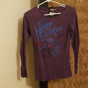 Purple long sleeve Harley Davidson shirt